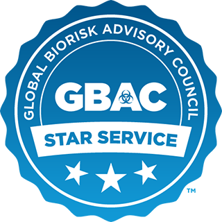 award badge for GBAC - global biorisk advisory council