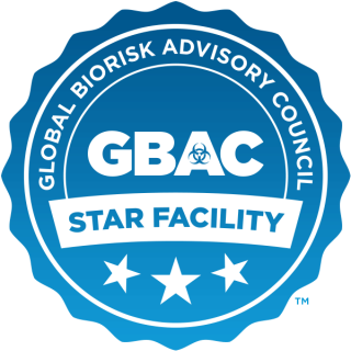 award badge for GBAC Star Facility - global biorisk advisory council